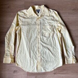 Croft & Barrow Mens Broadcloth Classic Fit Butter Yellow Shirt